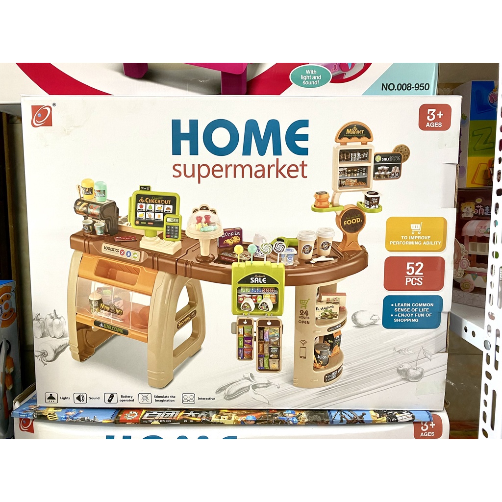 ĐỒ CHƠI QUẦY SIÊU THỊ MINI HOME SUPERMARKET 52 PCS