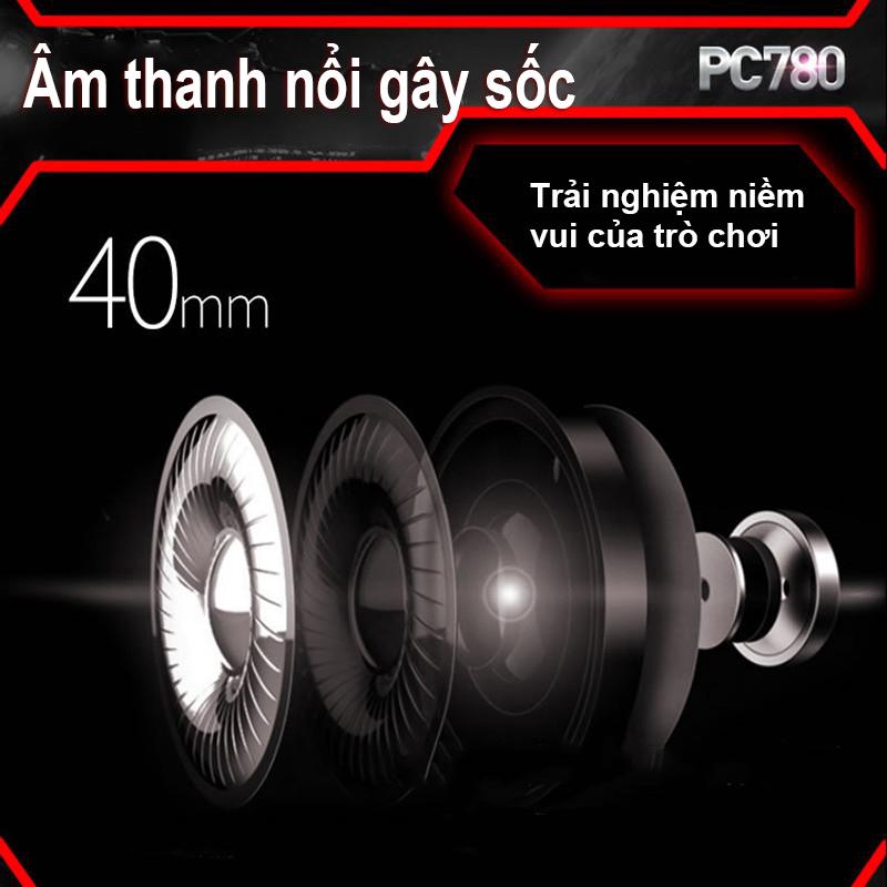 PLEXTONE PC780 Tai nghe gaming có mic có đèn LED cho máy tính, Tai nghe chụp tai gaming, tai nghe chơi game PUBG[M10001]