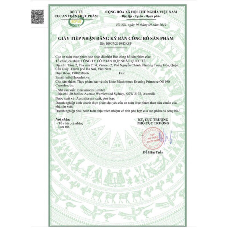 Tinh dầu hoa anh thảo Blackmores Evening Primrose Oil hộp 190 viên | BigBuy360 - bigbuy360.vn