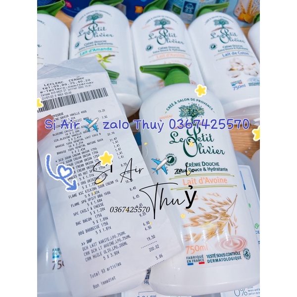 (Hàng săn sale ) Sữa tắm Le Petit Livier 750ml của Pháp