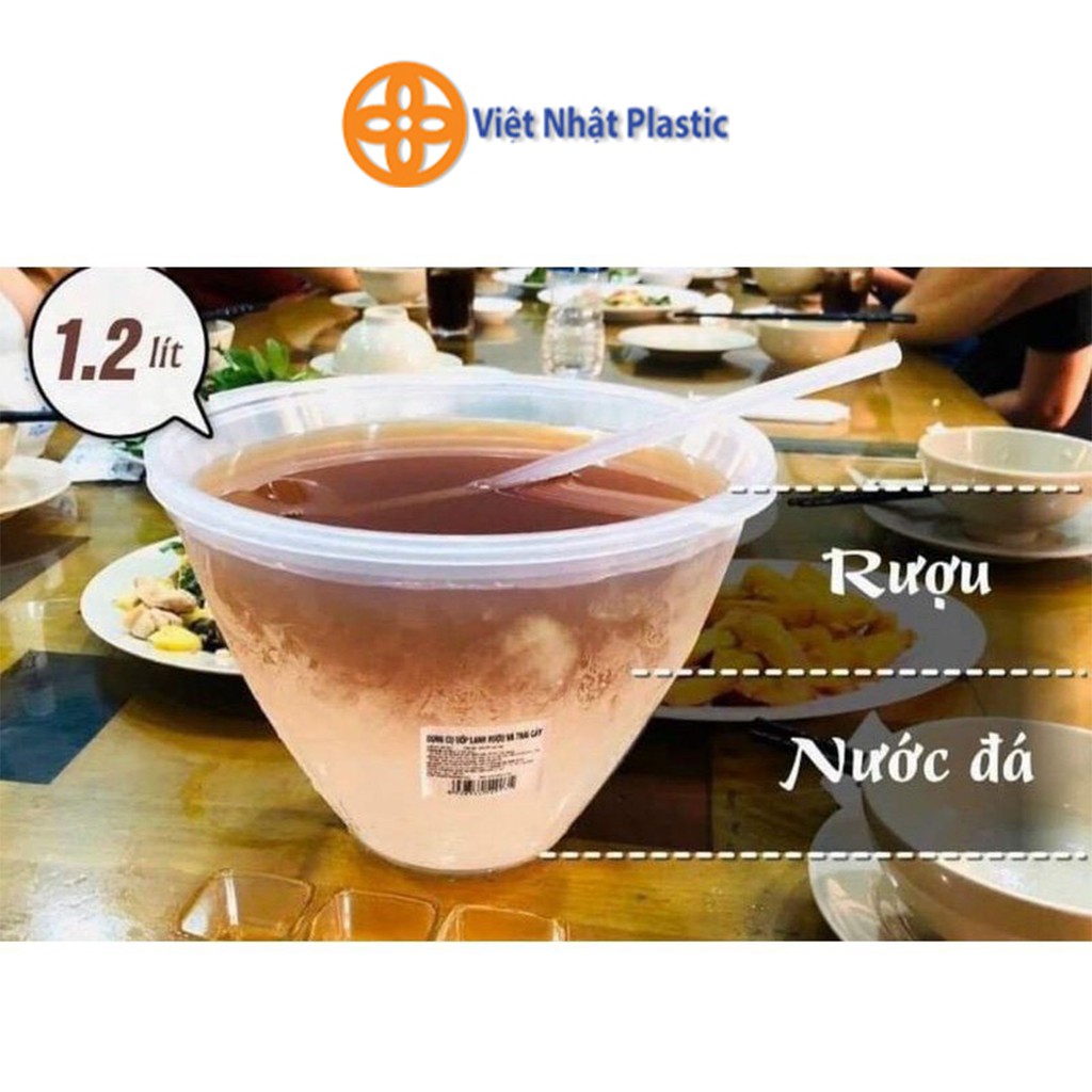 Bát nhựa đựng và làm lạnh đồ uống Việt Nhật Plastic kèm gáo múc