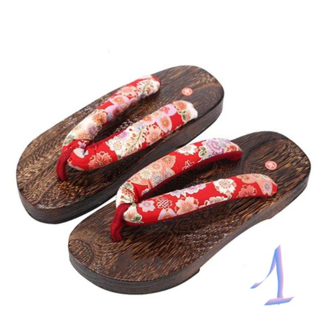 [Order] Geta guốc gỗ đế bằng quai hoa nữ