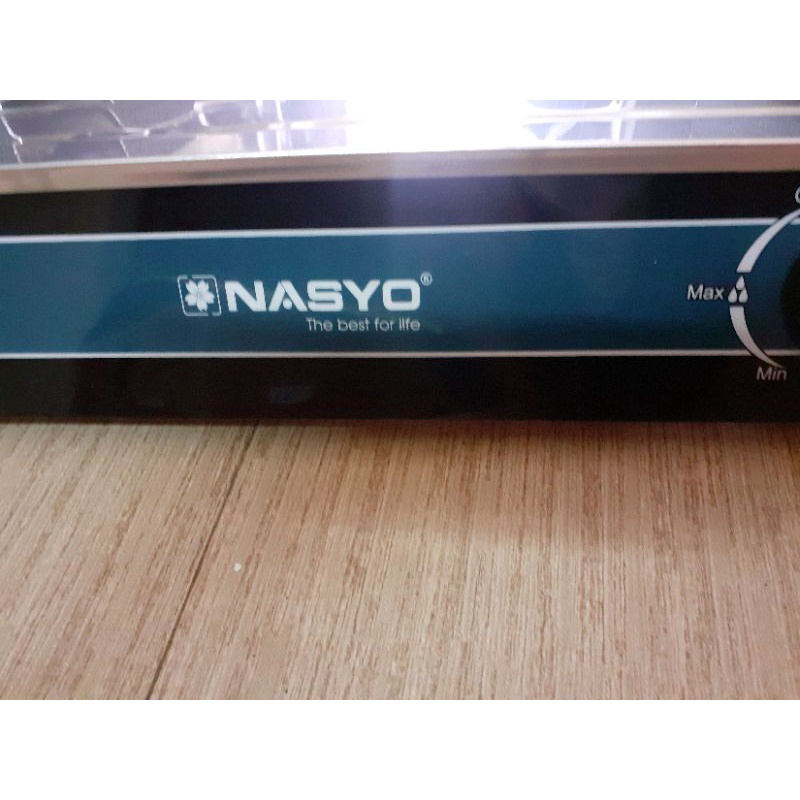 Bếp khè ga bán công nghiệp inox 2 lò NASYO 8B 2L kèm van dây