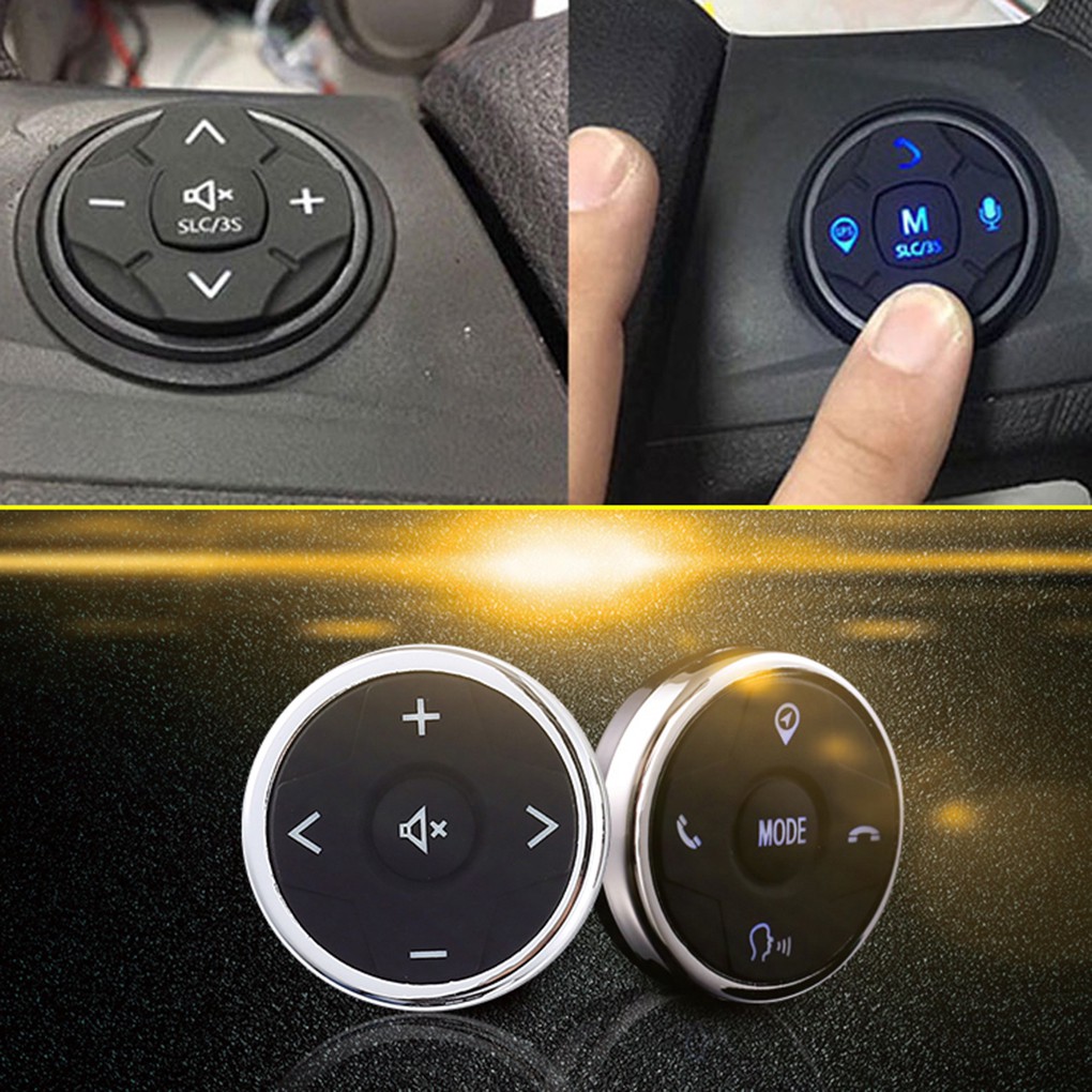 Universal Car Steering Wheel Remote Control Panel 10 Keys Music Wireless DVD GPS Navigation Radio Buttons