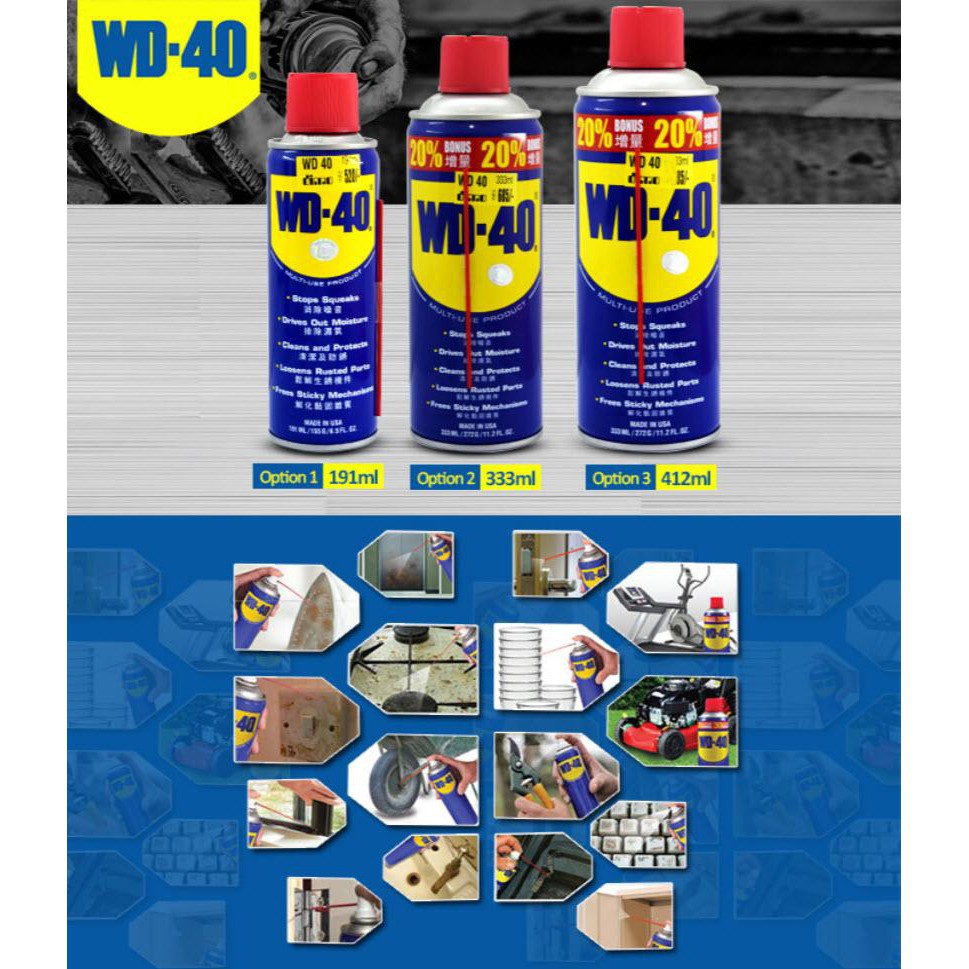 [GIÁ TỐT NHẤT] Chai xịt Bôi trơn Làm sạch Chống ẩm Chống rỉ sét WD-40 Multi-Use Product