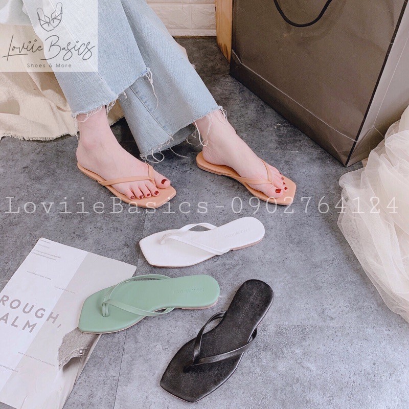 LOVIIE BASICS - DÉP NỮ THỜI TRANG XỎ NGÓN - DÉP NỮ QUAI KẸP THỜI TRANG - DÉP NỮ XỎ NGÓN ĐẾ BỆT - DÉP NỮ ĐẾ BỆT D1111