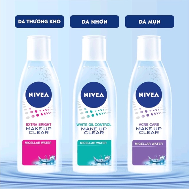[CHÍNH HÃNG] NƯỚC TẨY TRANG NIVEA 200ML CÁC MÀU.