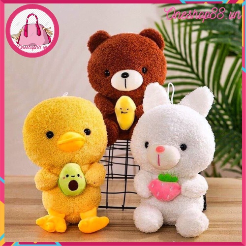 Thú gấu nhồi bông, gối ôm cao cấp hàng Quảng Châu quà tặng cho bé size 25cm siêu đáng yêu