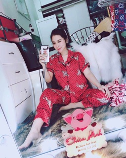 (Kèm ảnh thật) bộ lụa mang nhà siêu xinh