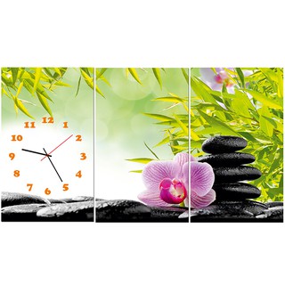 Tranh đồng hồ nghệ thuật Spa 4 tranh trang trí Spa BINBIN TDH36 (Tặng Pin và đinh 3 chân)