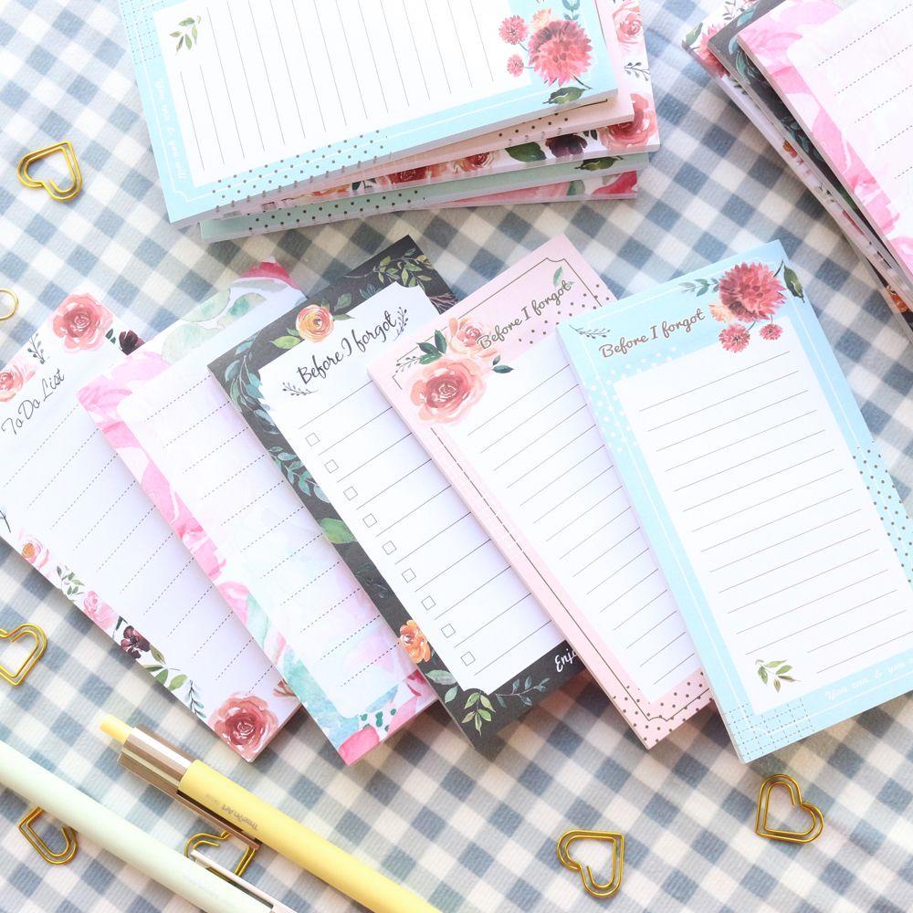 Sổ Tay Ghi Chú Họa Tiết Hoa Dễ Thương Phong Cách Hàn Quốc