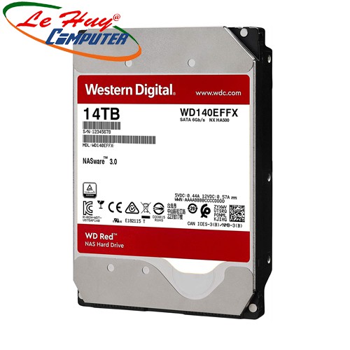 Ổ cứng HDD Western Red Plus 14TB 3.5inch SATA 3 Cache 512MB WD140EFFX | BigBuy360 - bigbuy360.vn