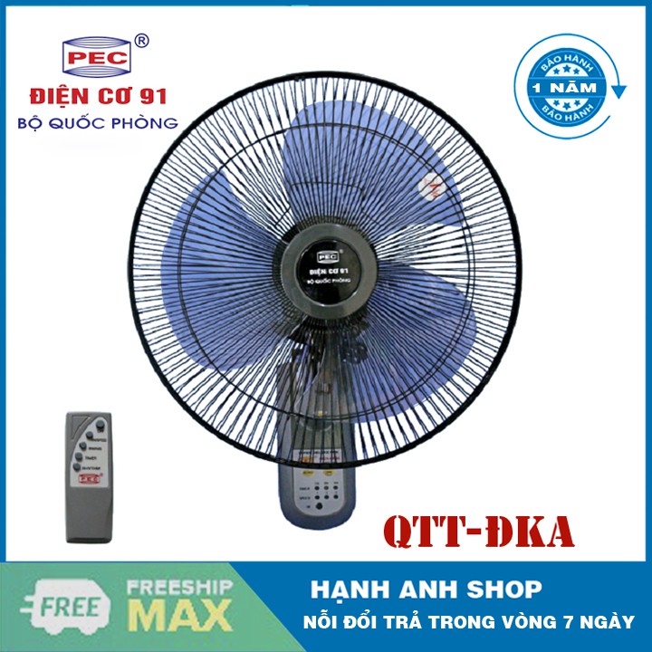QUẠT TREO TƯỜNG ĐIỆN CƠ 91 QTT-ĐKA/ĐK