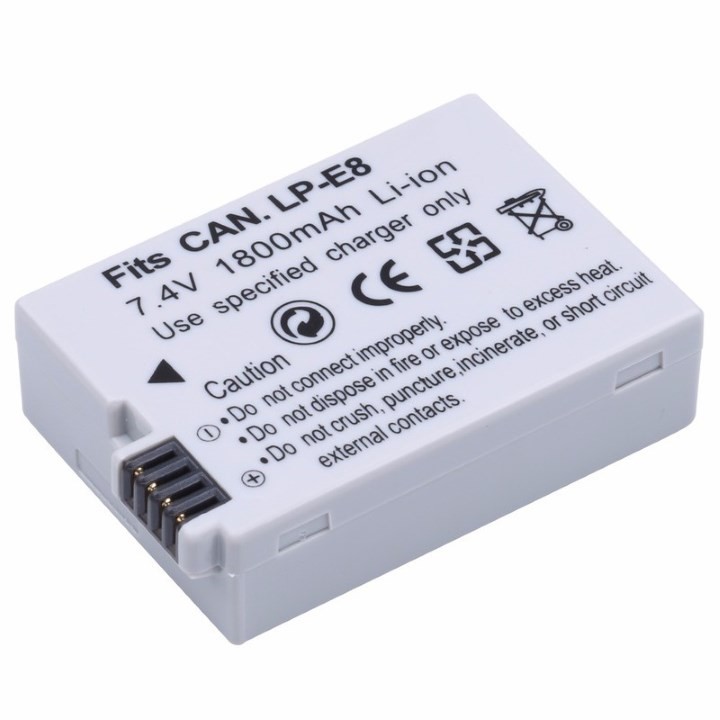 PIN DÀNH CHO MÁY ẢNH CANON LP-E8 1800MAH