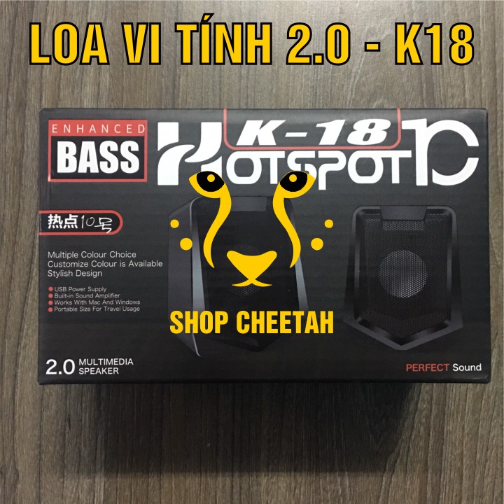 Loa Vi Tính 2.0 – K18 – Multimedia Speaker 2.0 – Hàng nhập khẩu – Bảo hành 3 tháng