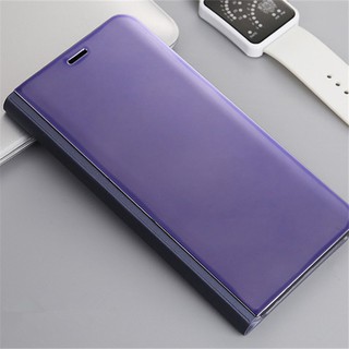 Ốp lưng da nắp gập mặt gương cho Xiaomi Mi Mix2 Note 3 Redmi 5 Plus Note5
