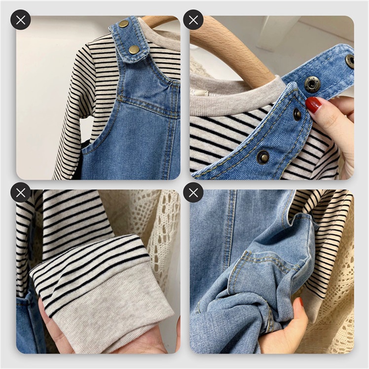 Quần yếm denim dễ thương thời trang dành cho bé gái