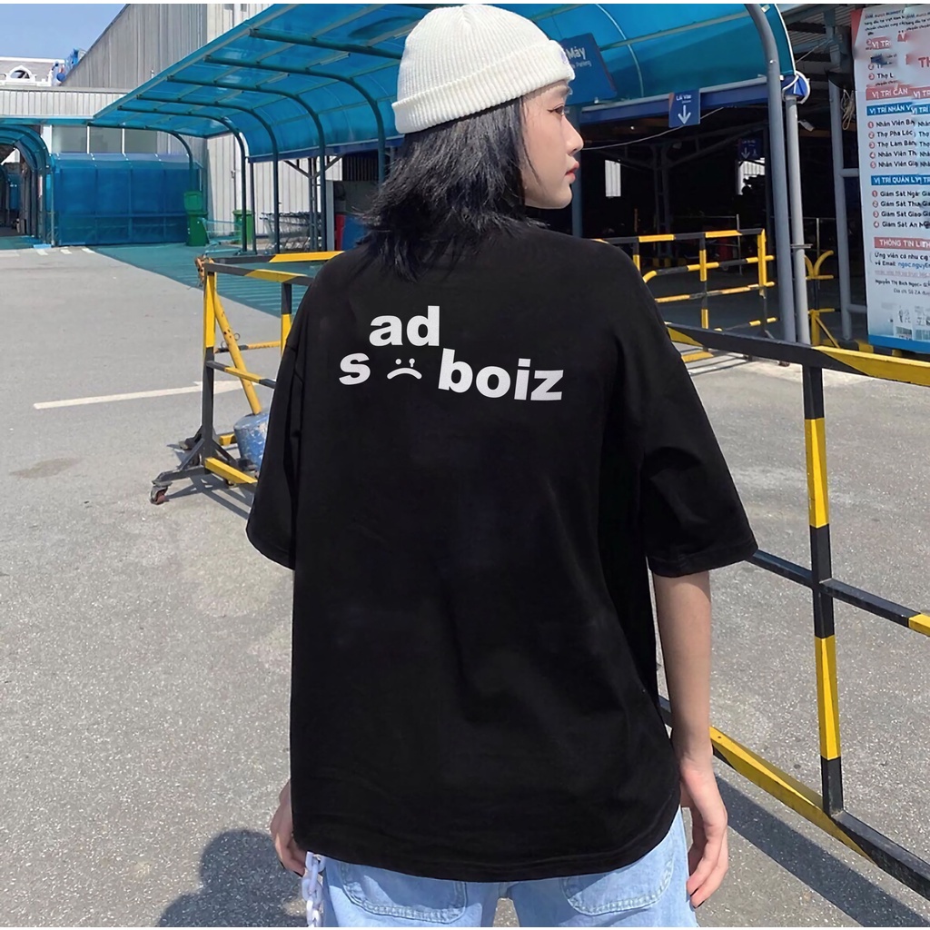 Áo thun sadboiz nam nữ, áo phông unisex phản quang sadboiz tay lỡ form rộng  - Tí Chuột Studio