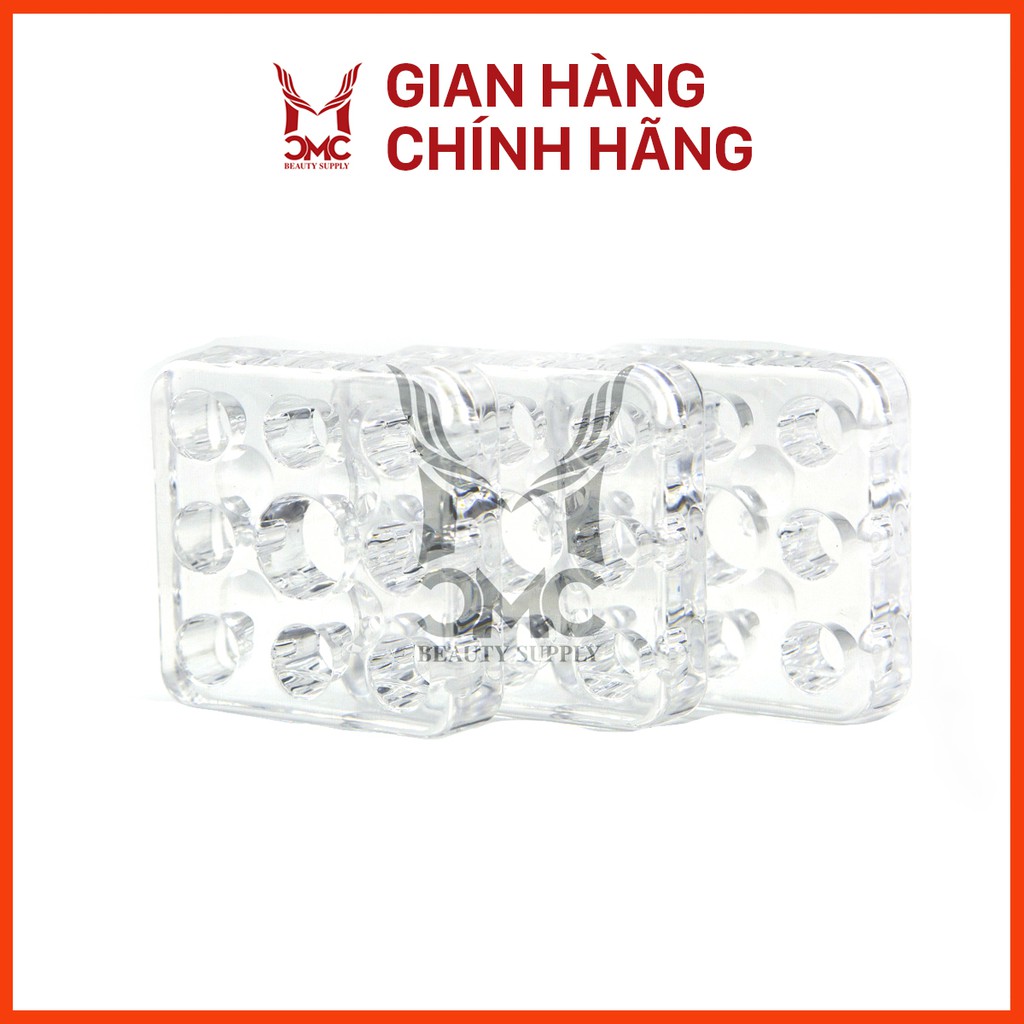 Khay vuông 9 ô đựng mực phun xăm trong suốt - DCPX CMC Beauty Supply