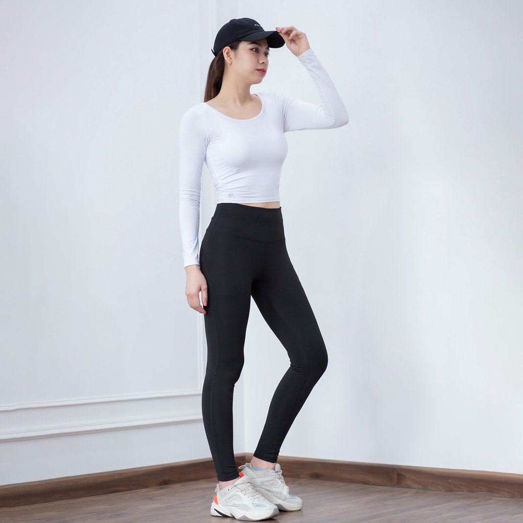 Bộ đồ tập (Genmax V3 dài - Croptop dài tay)  phù hợp Yoga, gym, đạp xe, dance