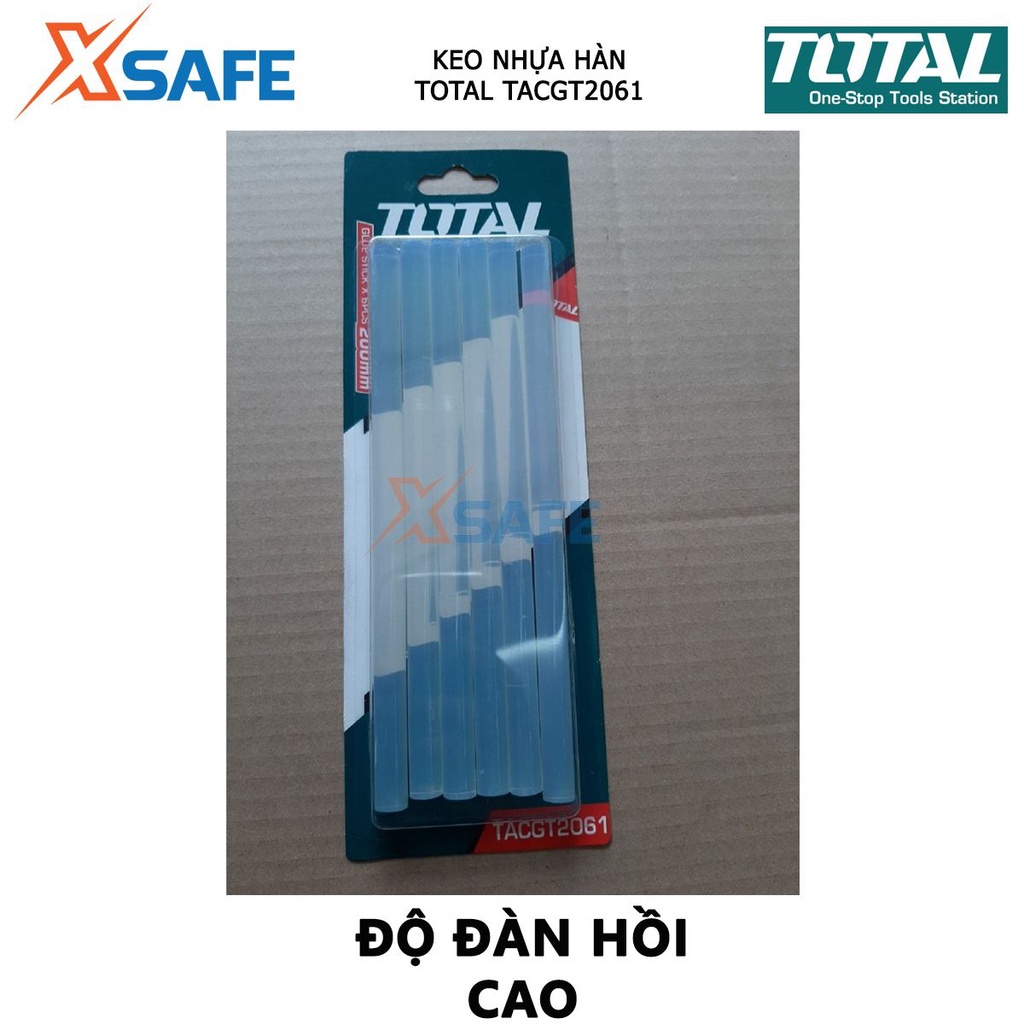 Keo nến TOTAL TACGT2061 Keo nhựa hàn, nhựa dầu mỏ, đường kính 11.2mm, dài 20cm, vỉ 6 cái Bám dính tốt trên bề mặt