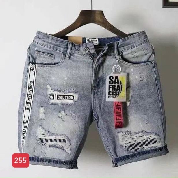 Quần Short Nam Chất Jean Co Giãn, Quần Sọt Nam Màu xanh nhạt, Quần Đùi Nam thời trang cao cấp MuradFashion NT537