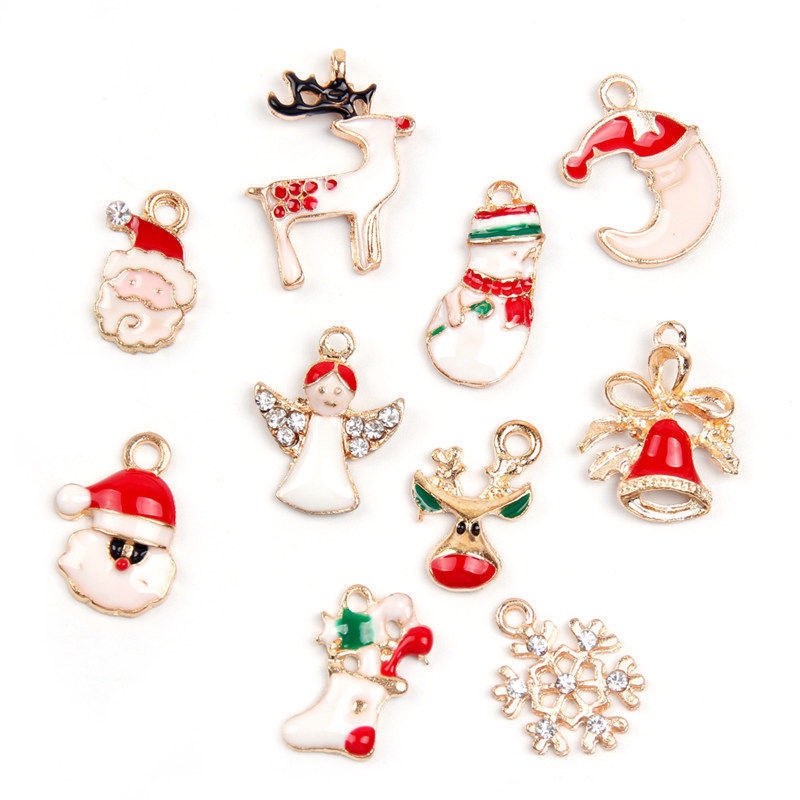 Set 19 Mặt Vòng cổ Trang Trí Cây Thông Noel DIY