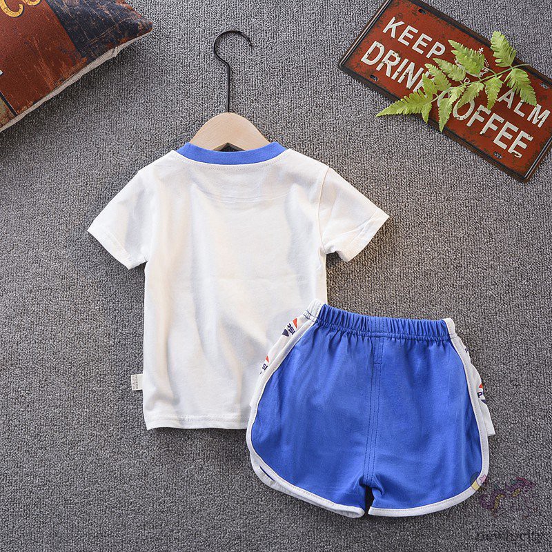 Set Áo Thun Tay Ngắn &amp; Quần Short Cho Bé Trai &amp; Gái