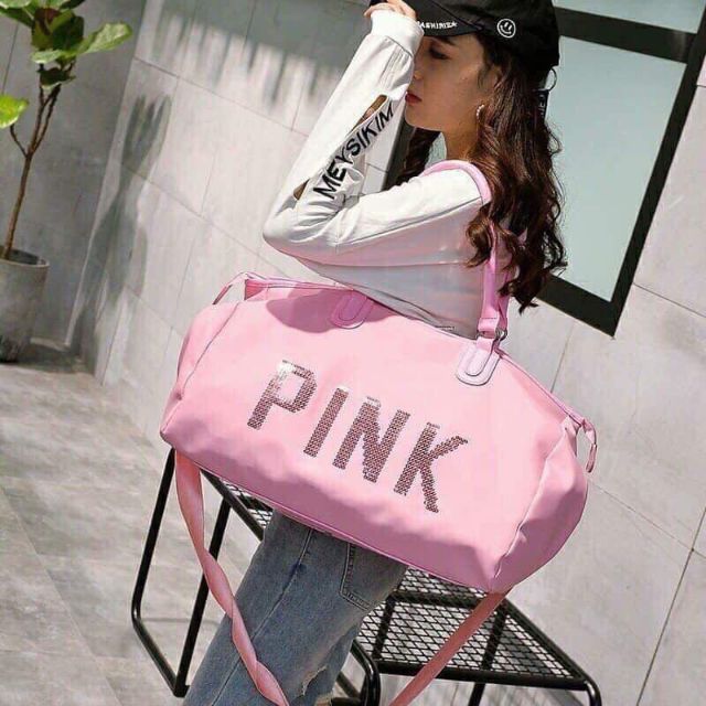 Túi du lịch PINK hồng, đen