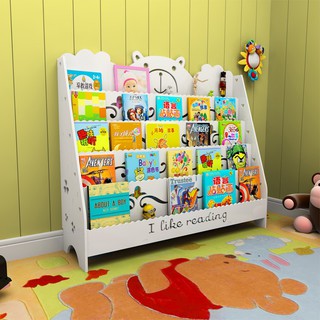 Kệ Sách Gấu 4 Cho Bé (PVC formex) full bộ kèm vít bắt siêu chắc