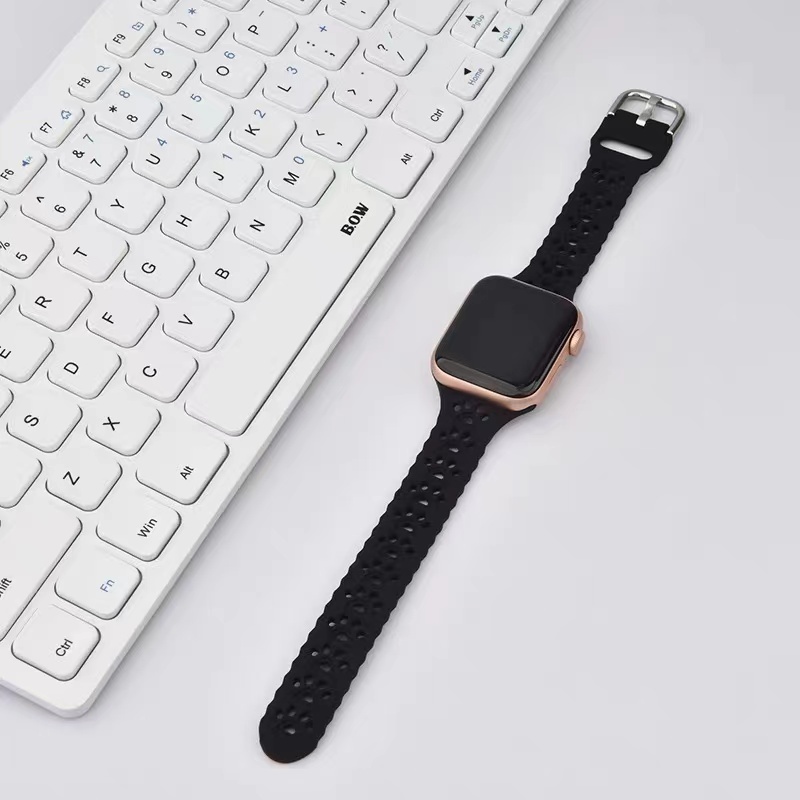Dây Đeo Thể Thao Bằng Silicone Mềm Cho Đồng Hồ Thông Minh Apple Watch SE 7 Series 41mm 45mm 44mm 40mm 7 6 5 4 3 2 1 42mm 38mm