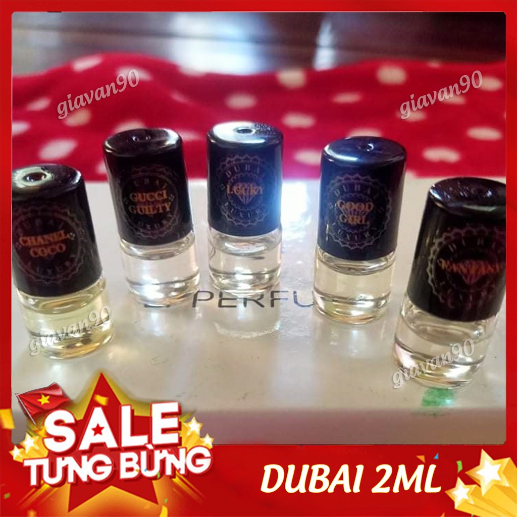 DUBAI 2ML ngẫu nhiên ⚡HÀNG LOẠI 1⚡ nước hoa mùi hương nồng nàn, sang trọng | Thế Giới Skin Care