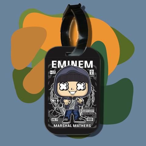 Thẻ hành lý cho túi xách balo du lịch in hình pop culture cartoon series - eminem (nhiều màu)