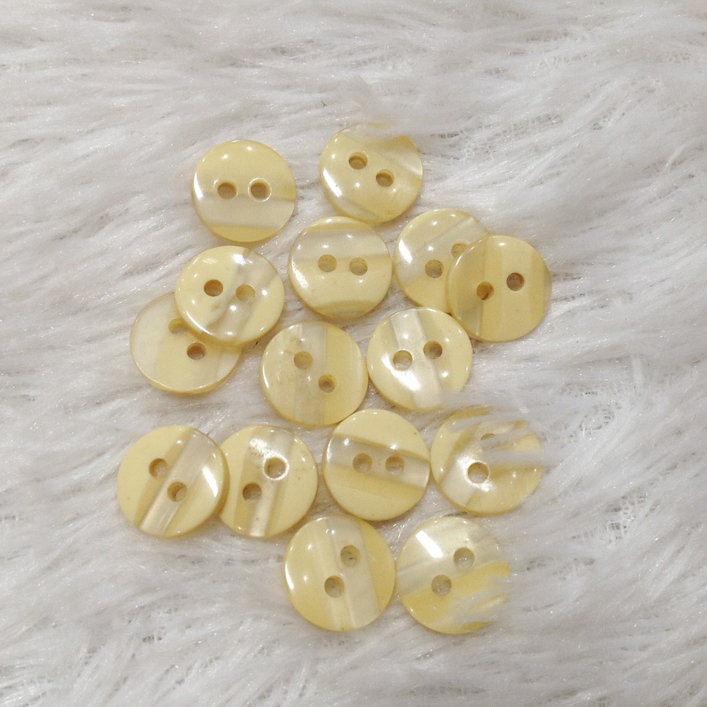 5 Nút áo sơ mi 2 lỗ hoa văn sọc nhiều màu Cúc khuy đính trang phục giá rẻ size 1.1cm