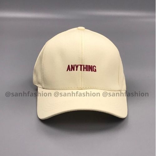 Mũ lưỡi trai thêu hình chữ Anything Nón kết chất kaki cao cấp form unisex nam nữ K32