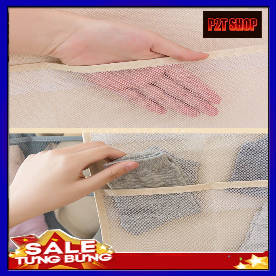 TÚI TREO ĐỒ LÓT TREO TẤT 2 MẶT 30 NGĂN HÀNG DÀY LOẠI 1