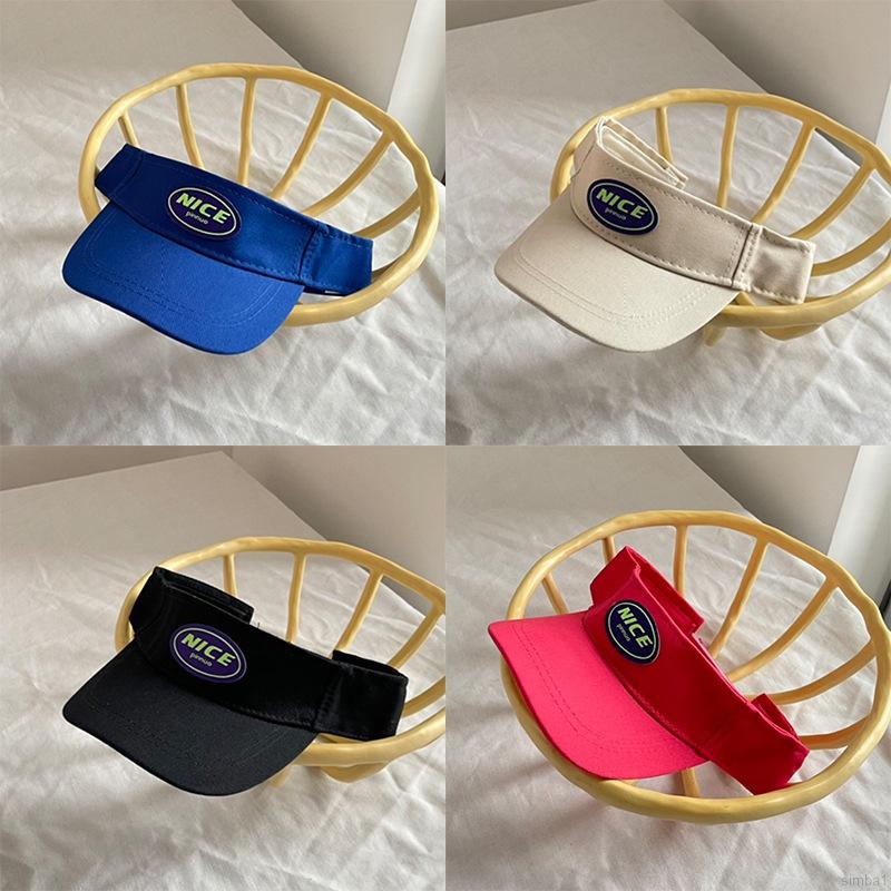 Sun Hat Children's Color Cloth Label NICE Sunscreen Neutral Hollow Top Cap