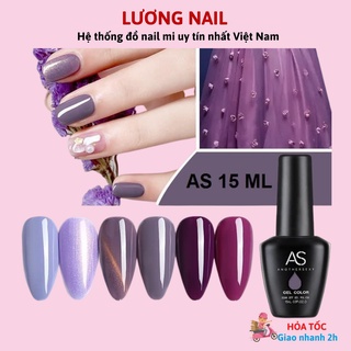 Sơn gel AS sơn móng tay gel tone màu tím mã  RT