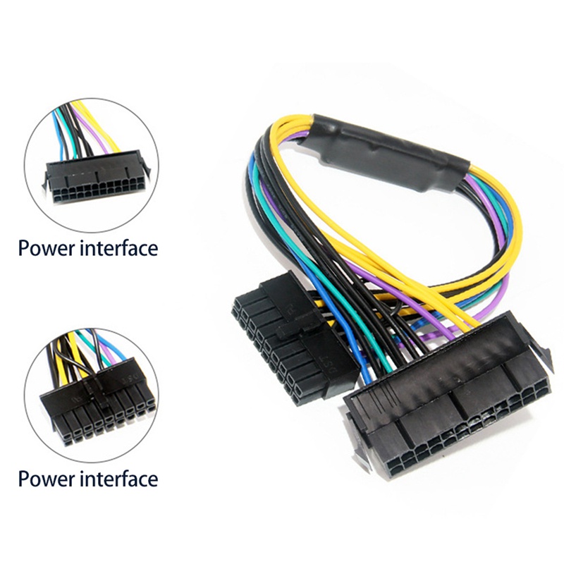Dây Cáp Chuyển Đổi PSU ATX 24Pin Sang 18Pin Cho Bo Mạch Chủ HP Z420 Z620 18AWG 30CM