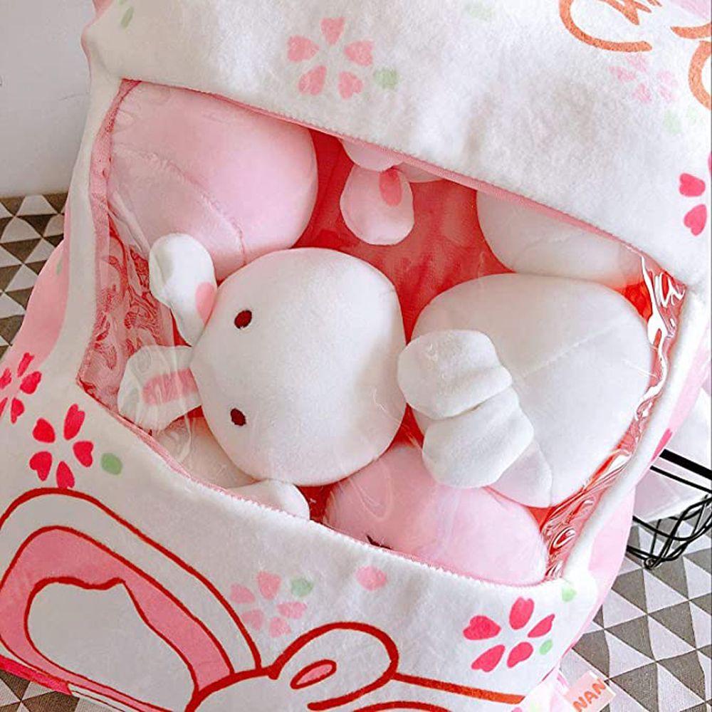Đồ chơi nhồi bông Mini Hình Khủng Long / Thỏ Corgi / Hoa Anh Đào Có Thể Tháo Rời