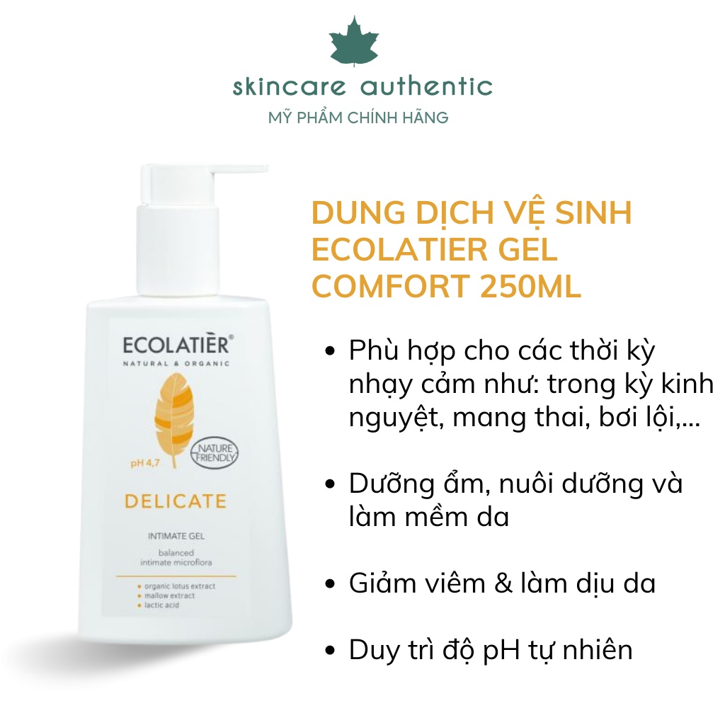 Dung Dịch Vệ Sinh Phụ Nữ ECOLATIER 250ML