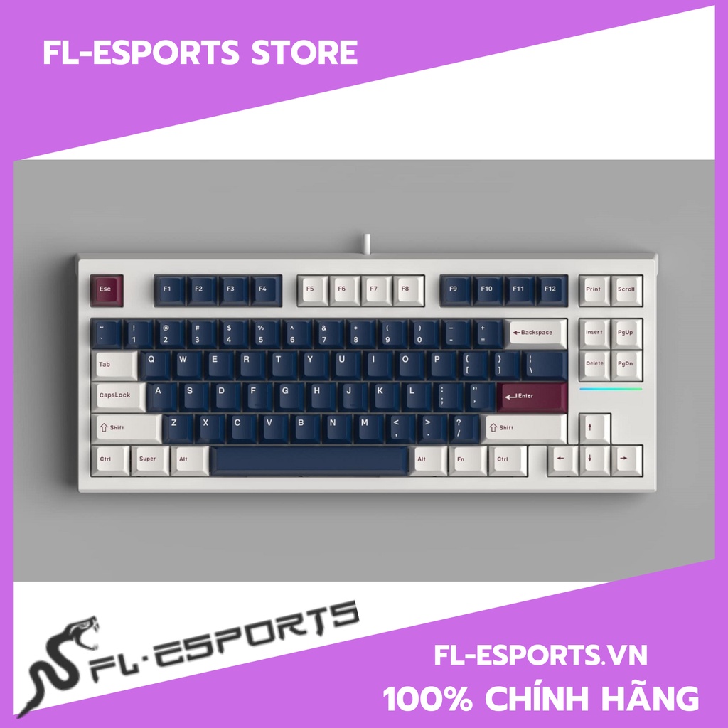 Bàn phím cơ FL-Esports FL750 Metal Heart 3 Mode - Hàng chính hãng