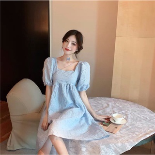 Đầm xốp nổi quảng châu hở lưng thắt nơ siêu yêu