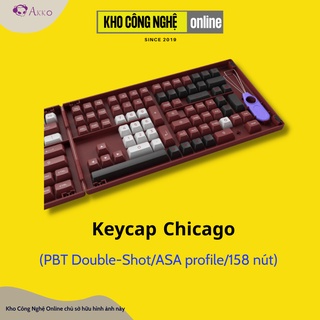 Bộ Keycap AKKO CHICAGO (PBT Double-Shot/ASA profile/158 nút) - Hàng Chính Hãng