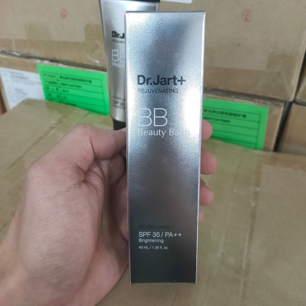 Hàn Quốc nhập khẩu Dr.Jart tuýp bạc bb cream nữ cô lập kiềm dầu dưỡng ẩm che khuyết điểm sáng da kem lót trang điểm 40ml