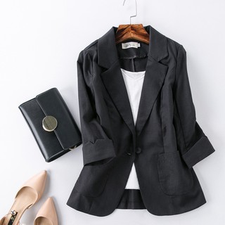 Áo vest blazer Linen nữ dáng lửng tay lỡ túi hộp SLINEN, chất vải Linen bột Premium, form suông không kén dáng,