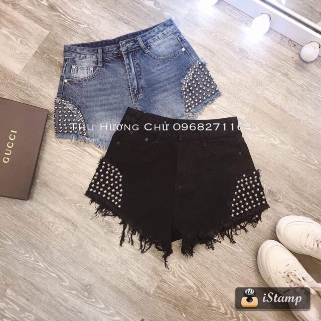 Quần jean đùi đính ngọc | BigBuy360 - bigbuy360.vn