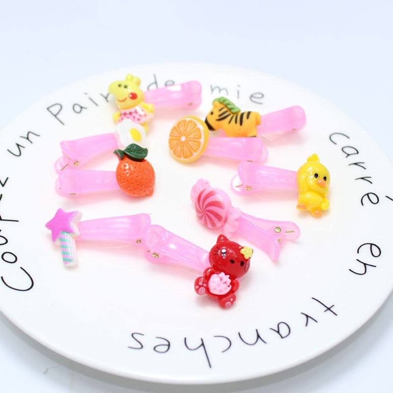 Kẹp Vịt, Kẹp tóc Mỏ Vịt nhiều màu phong cách Hàn Quốc siêu cute hột me cho bé KT2