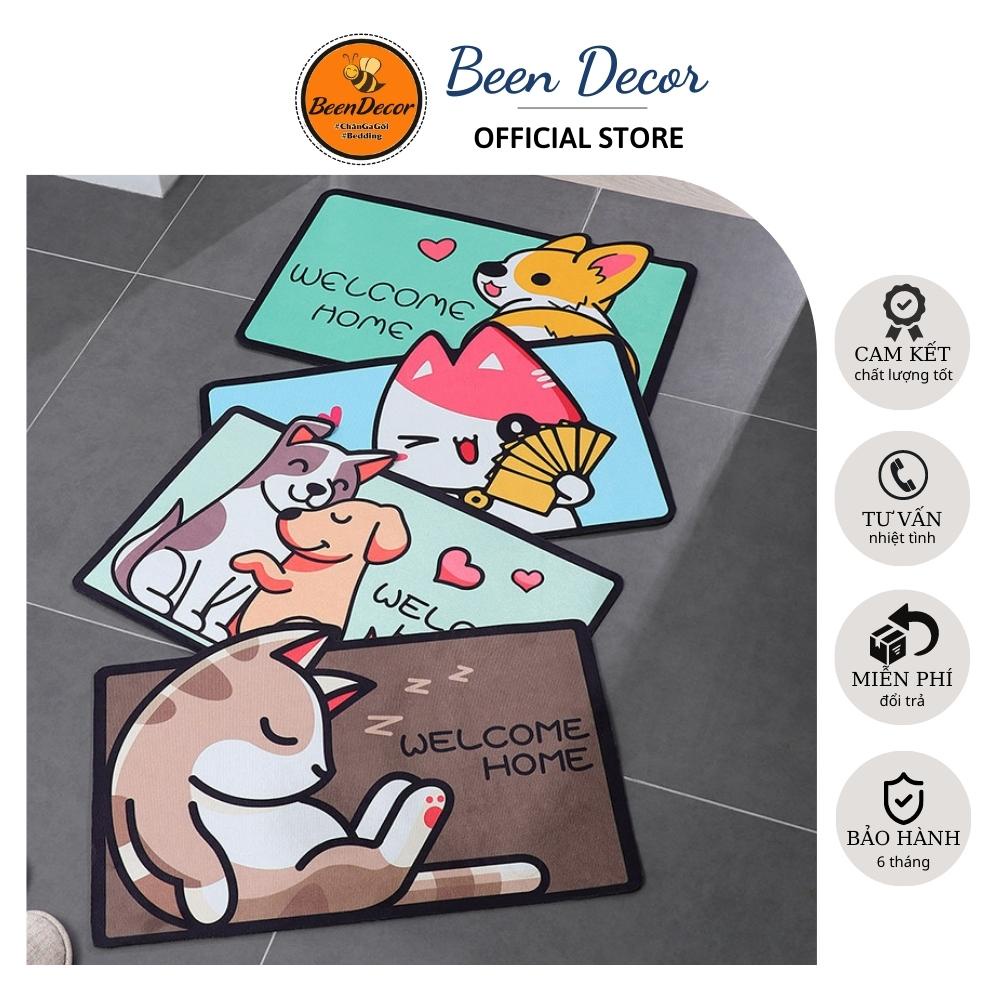 Thảm lau chân hình thú 3D đáng yêu - Thảm nhà tắm nhà bếp siêu thấm - Been decor