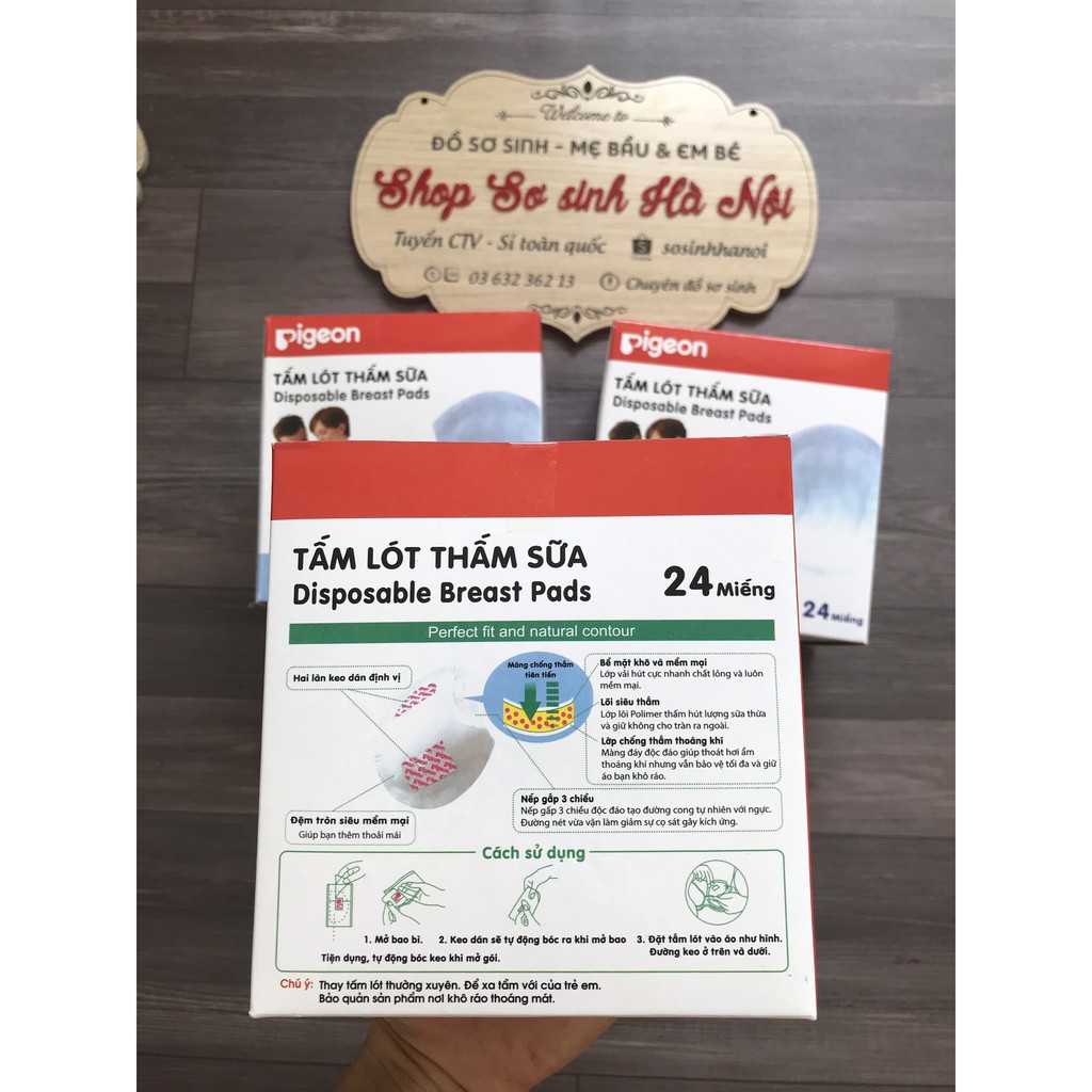 Miếng Lót thấm sữa Pigeon 24 miếng cho mẹ sau sinh